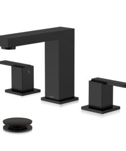 Polished Chrome Widespread Bathroom Faucet 2 Handle Bathroom Sink Faucet 3 Hole, 8-Inch 3 Pieces -1