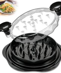 Chicken Shredder Tool Twist for Kitchen, Manual Chicken Breast Grinder Machine for Ground Food, Meat & Vegetables (Elegant Black)