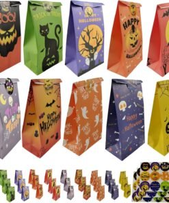 Halloween Treat Bags 30 pcs Gift Bags Reusable Halloween Bags for Candy, Party Favors and Party Supplies