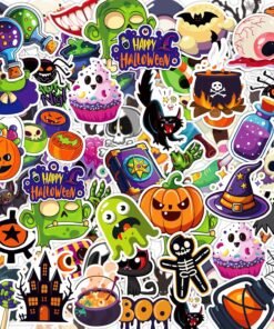 Halloween Party Favors - 100 PCS Pumpkin Bat Spider Stickers,Kids Halloween Games Treats Crafts Gifts Party Supplies Decorations