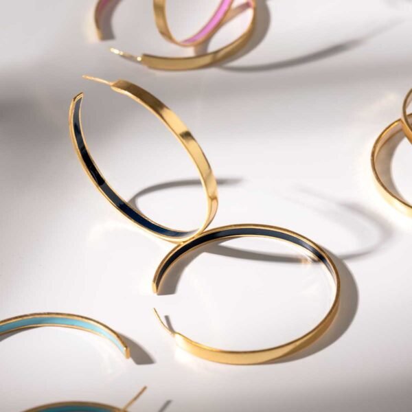 Color Pop Gold Hoop Earrings