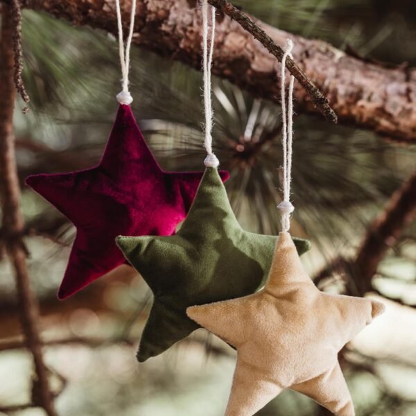 Velvet Star Ornaments